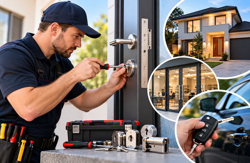 Professional Locksmith Services Collage